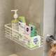 Japanese-style white high-end bathroom rack thickened stainless steel hole-free wall-mounted sink mirror storage rack