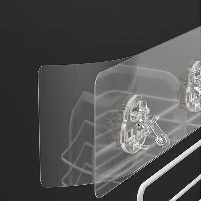 Japanese-style white high-end bathroom rack thickened stainless steel hole-free wall-mounted sink mirror storage rack
