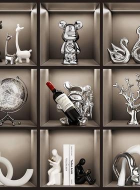 现代轻奢高档家居电视柜酒柜装饰工艺品客厅玄关餐边柜高级感摆件