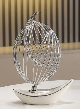 风生水起一帆风顺帆船寓意好的办公室桌面工艺品装饰摆件领导高档