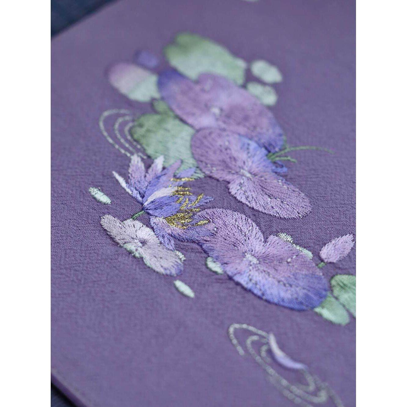 引之紫莲刺绣茶垫棉麻茶席布艺礼品复古茶布中式茶席干泡茶道文艺,淘宝优惠券,粉丝福利购,淘宝优惠卷