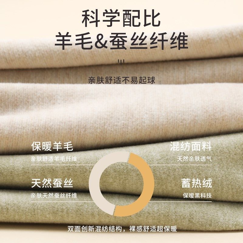 秋冬女内穿高腰加绒加厚双面德绒秋裤羊毛蚕丝发热打底保暖棉裤子,淘宝优惠券,粉丝福利购,淘宝优惠卷