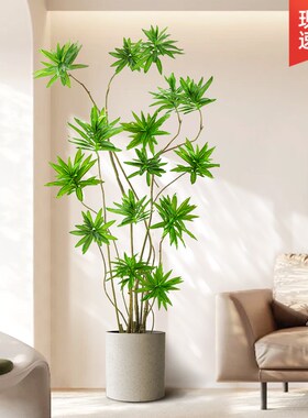 假仿真摆设百合竹客厅绿植大型室内饰级仿生艺