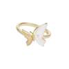 Super fairy niche design mother shell butterfly ring for women 2025 new exquisite high-end temperament adjustable index finger ring