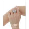 Original design blue butterfly ring, light luxury, fashionable and high-end ring, simple and versatile index finger ring for women