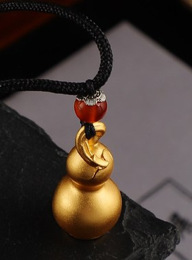 全黄铜葫芦吊坠定制刻字挂件福禄钥匙扣文艺印章收藏纪念礼品订做