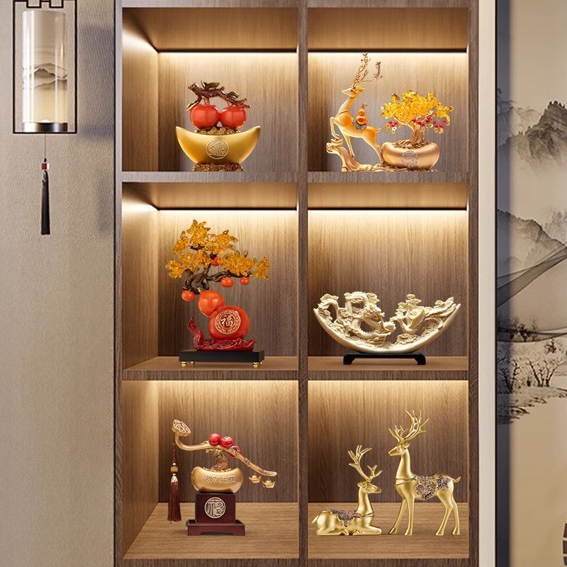 轻奢高档酒柜摆件装饰品2025新款家居电视机柜桌面摆放艺术工艺品 - 图0