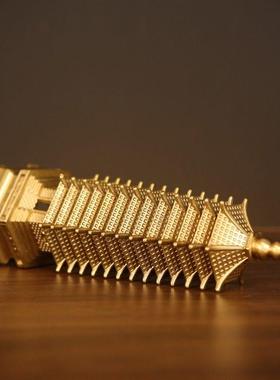 铜文昌塔摆件精工9层13层文峰塔书房家居办公室书桌工艺品铜宝塔