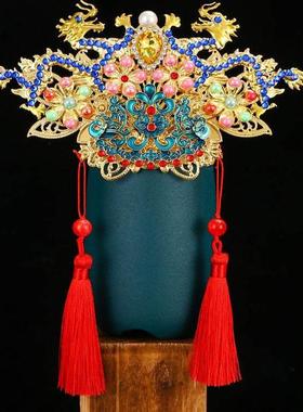 善缘堂神像龙冠凤冠发饰堂口仙家男像体三清头冠金色装饰用品摆件