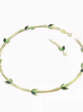 绿色竹子项链女手链耳环礼物