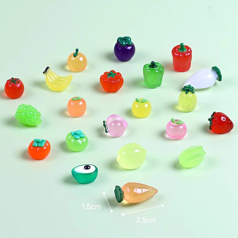 迷你夜光水果蔬菜儿童宝石水晶小物件过家家玩具微缩仿真食玩模型,淘宝优惠券,粉丝福利购,淘宝优惠卷