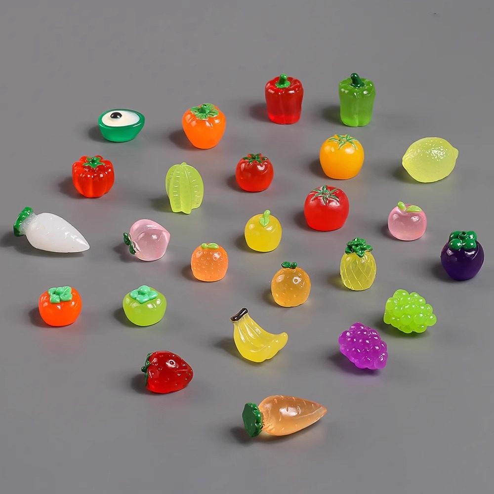 迷你夜光水果蔬菜儿童宝石水晶小物件过家家玩具微缩仿真食玩模型,淘宝优惠券,粉丝福利购,淘宝优惠卷