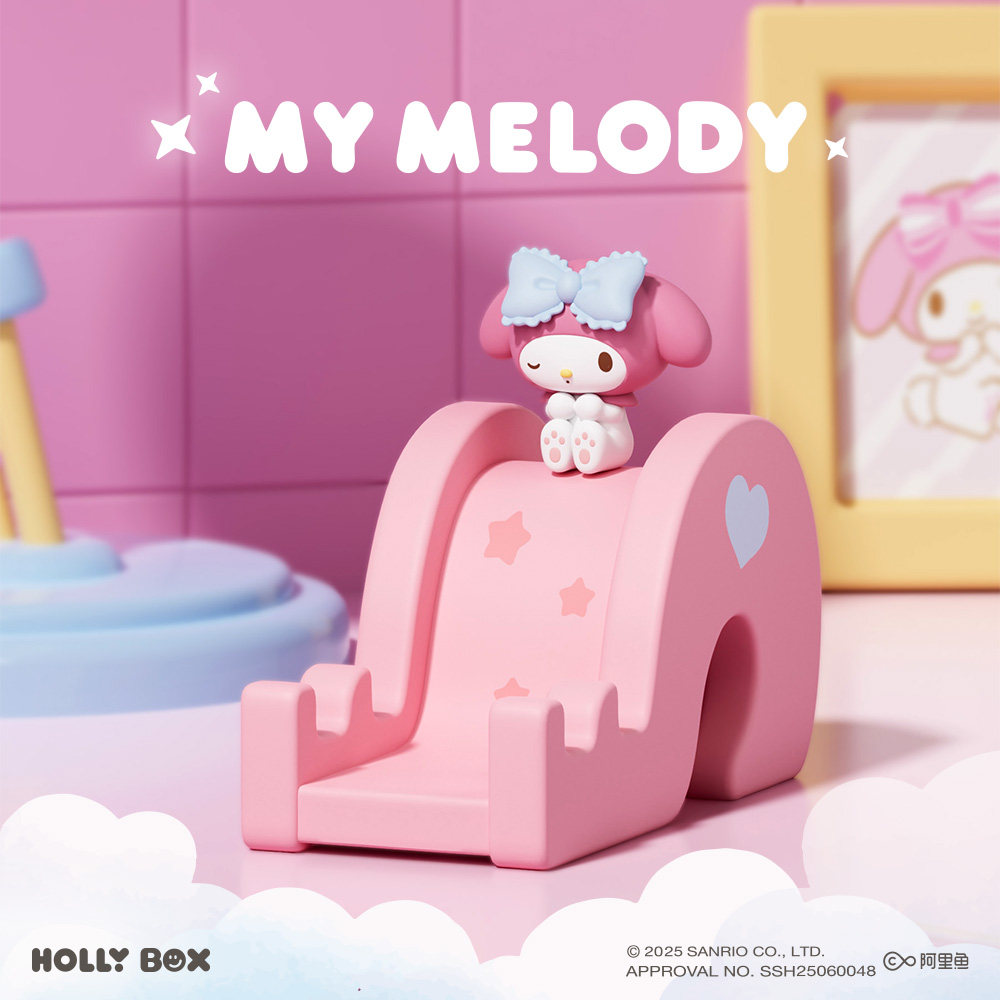 狼博旺正版三丽鸥家族滑滑梯手机支架摆件凯蒂猫库洛米周边手办,淘宝优惠券,粉丝福利购,淘宝优惠卷