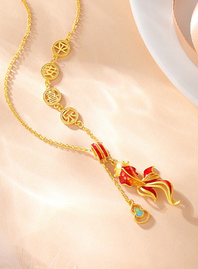 鸿运锦鲤项链女S925银