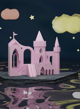 斗鱼缸小鱼缸造景云阶摆件山白设计高颜值桌O面摆设礼物造景摆件