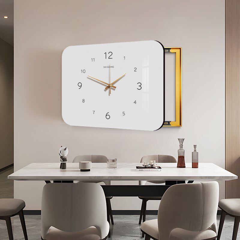 现代简约电表箱装饰画带钟表多功能遮挡配电箱挂钟盒2024新款挂画,淘宝优惠券,粉丝福利购,淘宝优惠卷