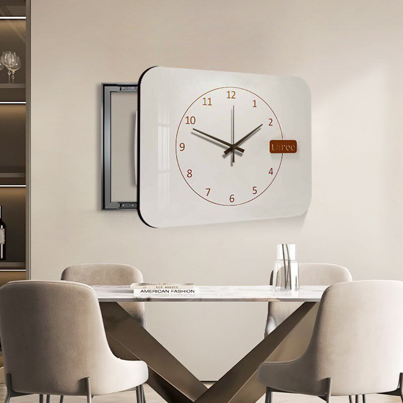 现代简约电表箱装饰画带钟表多功能遮挡配电箱挂钟盒2024新款挂画,淘宝优惠券,粉丝福利购,淘宝优惠卷