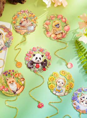 萌宠金属动物吊坠定制书签国风文创订做金属薄片优质厂家供应商