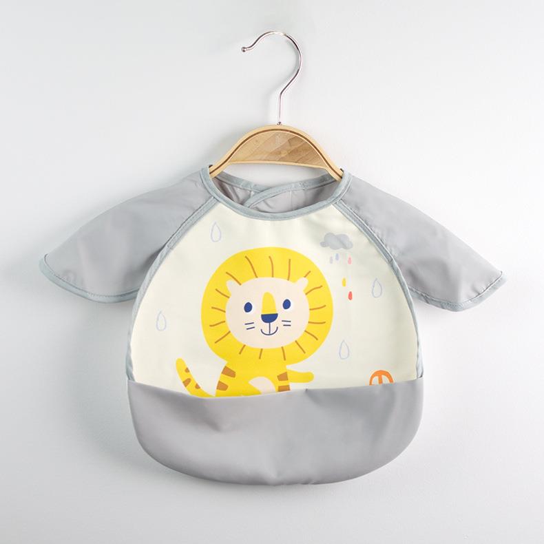 Children's smock, angel wings bib, summer baby dual-use rice pocket, waterproof and anti-dirty painting smock, reverse wearing protective clothing