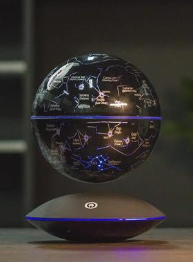 磁浮地球仪发光自转小夜灯6寸创意装饰工艺礼品摆饰生日礼物送男