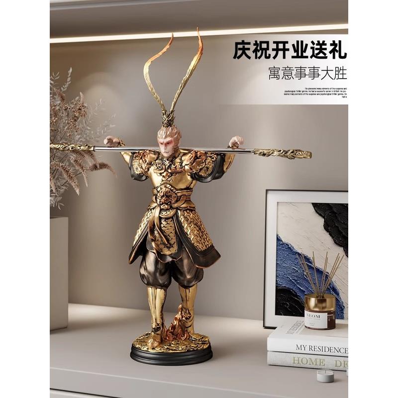 创意中式齐天大圣孙悟空桌面装饰摆件斗战胜佛手办电视柜茶台摆设 - 图3