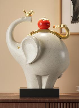 柿柿喜事件喜事如意如意摆招财大象客厅家礼物玄关酒柜象装饰品乔