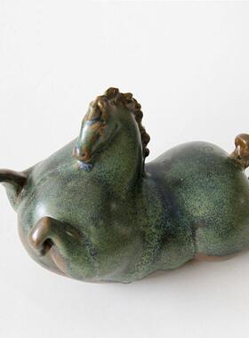 雨彤陶瓷马摆件景德镇陶瓷器影青瓷家居装饰工艺景德镇陶瓷马摆件