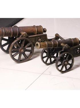 镇宅炮红衣大炮模型纯铜家居室内室外摆件镇宅铁炮复古铜炮客厅小