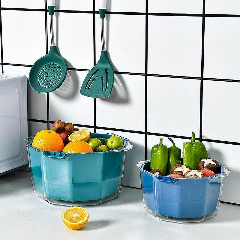 双层加厚塑料洗菜盆沥水篮子厨房客厅多功能家用水果盘洗水果菜篮,淘宝优惠券,粉丝福利购,淘宝优惠卷