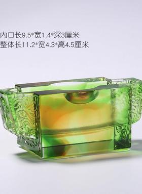 琉璃纵横天下名片夹办公桌名片座摆件商务馈赠礼品工艺品可刻字