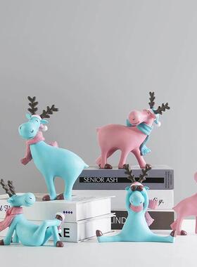 网红创意高端大气工艺礼品摆饰新家客厅电视柜子花架展示柜装饰品