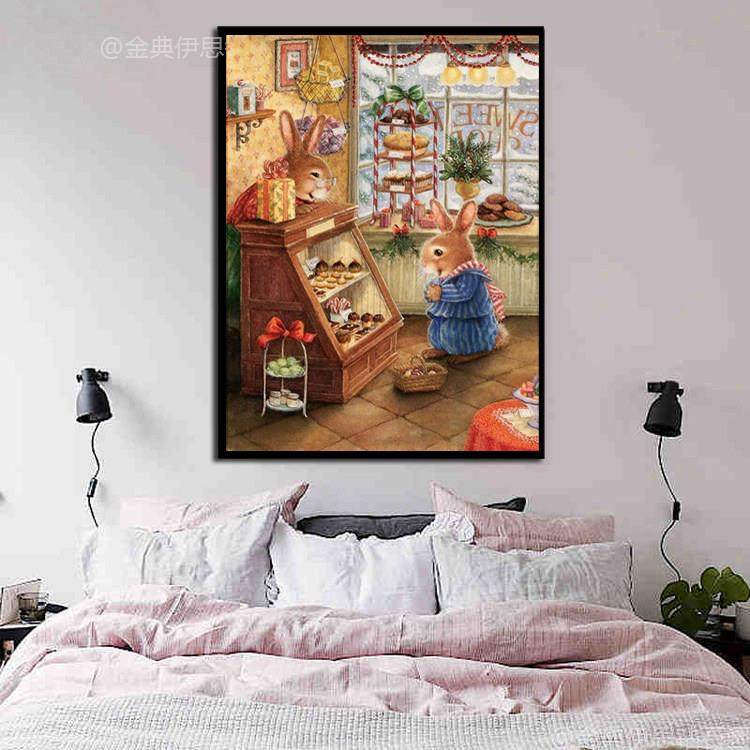 钻石画满钻新款2024欧式简单卡通动物兔子5d点贴钻十字绣客厅卧室,淘宝优惠券,粉丝福利购,淘宝优惠卷