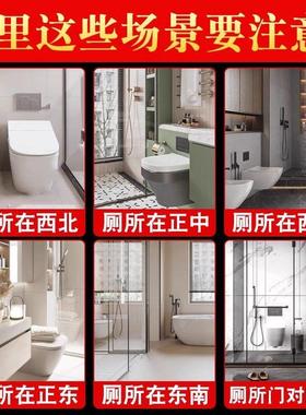 避水兽瓶卫生间摆件荷花鲤鱼图厕所在西北角厨卫同宫镇水兽陶瓷瓶