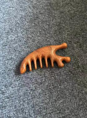 多功能檀木按摩梳头皮脸部鼻翼眼部经絡梳脸部按摩神器经络按摩梳