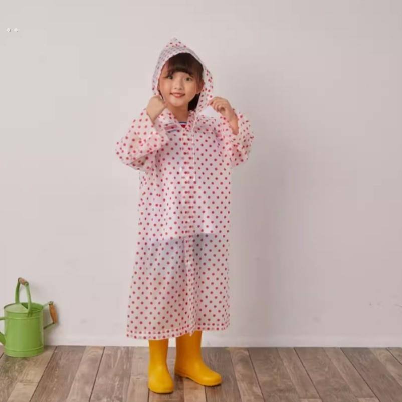 彩色波点雨衣长款单人全身防暴雨成人外穿人车分离户外连体风衣款 - 图2