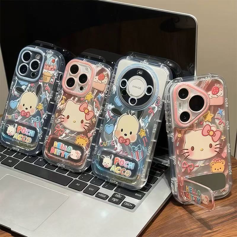 粉色蝴蝶结猫适用于oppoa5手机壳A6PRO/A3/A1保护套A97/93S/92/73新款A58X/57/56/53防摔女A15A11 R17/15狐尾 - 图3