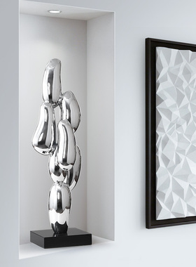 入户玄关摆件现代雕塑轻奢高级感细长高客厅电视柜艺术家居装饰品