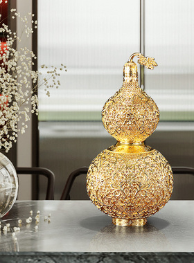 黄铜花丝葫芦摆件家居客厅办公室桌面家居装饰品乔迁礼品节日礼物