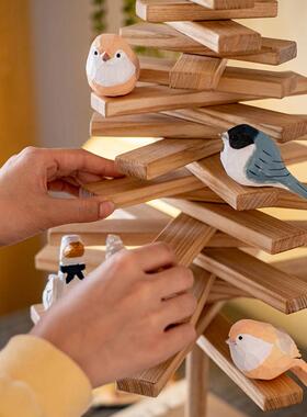 掬涵白蜡木实木树形摆件书架工作室桌面装饰品创意首饰支架礼物