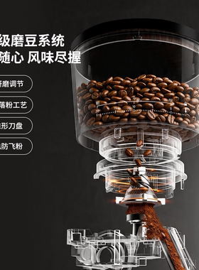[礼物]Tims天好T7咖啡机意式双泵双锅炉研磨一体半自动美式打奶泡