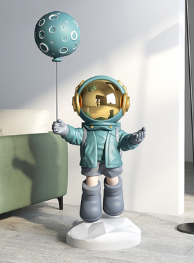 创意太空人客厅摆件大型落地宇航员电视柜家N居饰品办公室开业乔