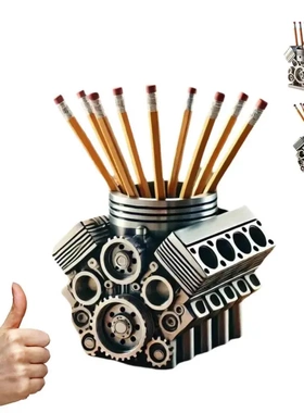 新品pen hol for v8 engine v8发动机汽车发动机缸体笔筒装饰摆件