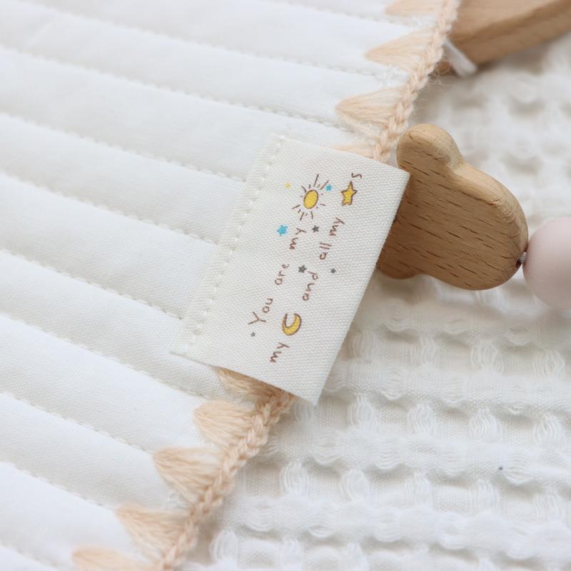 新生儿枕垫纯棉婴儿枕头韩式绗缝云片枕贝壳边宝宝枕芯0高度枕 - 图1