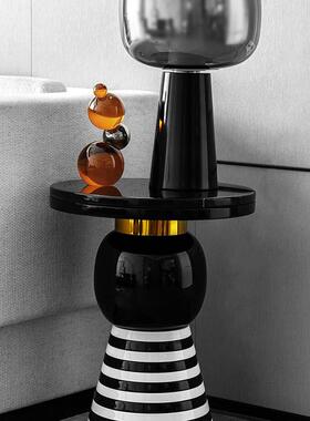 密度家居简约现代创意电镀橘色黑色气泡水晶样板间书房装饰球摆件