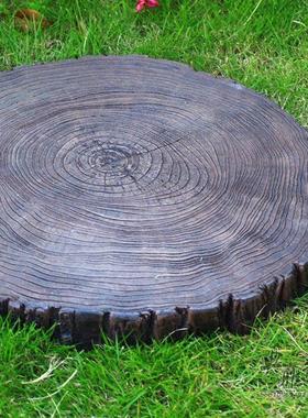 田园汀步石艺术踏步石入户花园庭院阳台仿木脚踏石酒店草坪踏脚石