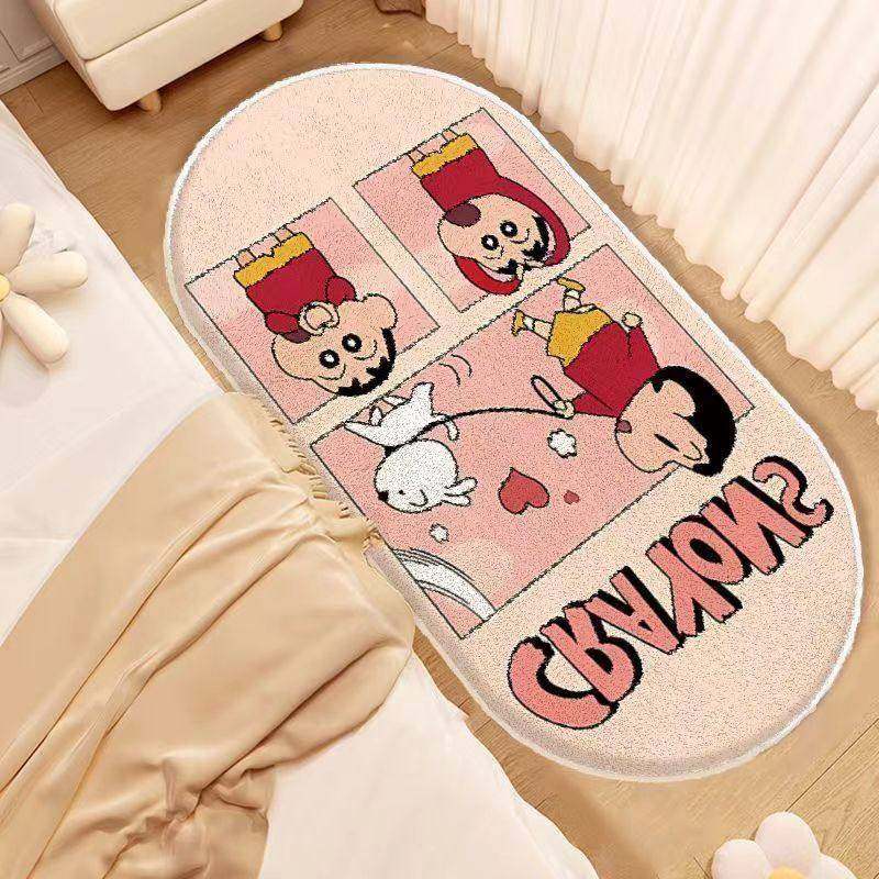 蜡笔新卧室REN床边地绒毯可爱防滑儿童房装饰地毯客厅发仿沙羊地,淘宝优惠券,粉丝福利购,淘宝优惠卷