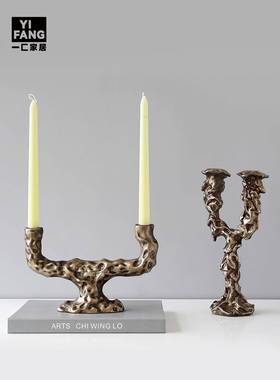 一 古奏乐人喇叭狗摆件烛匚台组合风 样板间中书房餐边柜DPX软装