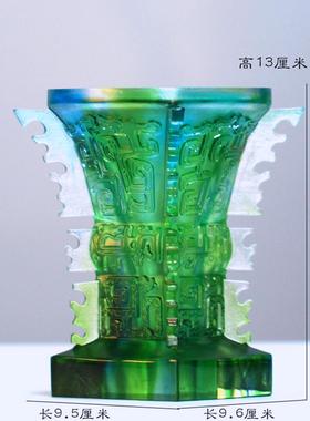 蒸蒸日上宝迁鼎办公风水琉摆件CUJ居家客厅装饰摆放朋友送礼乔璃