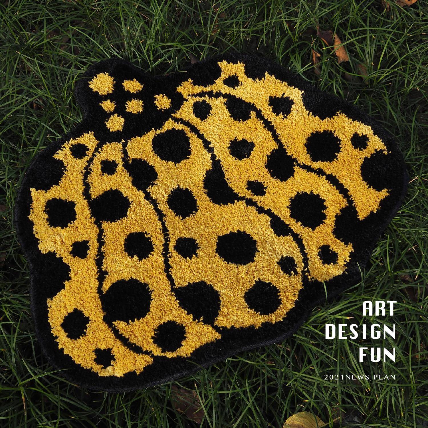 原创设计绒ALR草间弥生南瓜艺术植异形地垫i厅n地s现代卧室客茶几 - 图1