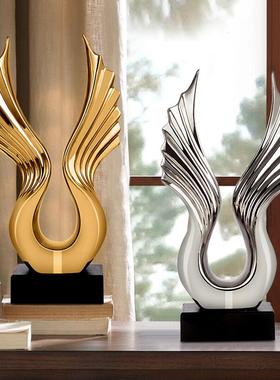 创意轻奢抽陶瓷摆工艺品 欧式客厅件柜电视柜样象板房酒招财摆设